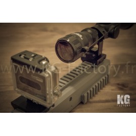 Support GoPro sur rail Picatinny  (Scope CAM)